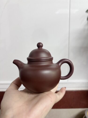 宜兴紫砂壶原矿龙血砂掇球壶 150cc功夫茶具中式茶壶家用手工制作