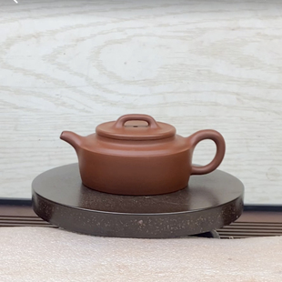 宜兴紫砂原矿红泥周盘壶手工精制紫砂壶单人中式茶具小品功夫茶
