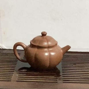 宜兴紫砂壶原矿紫泥家藏老料筋纹器手工制紫砂壶茶具