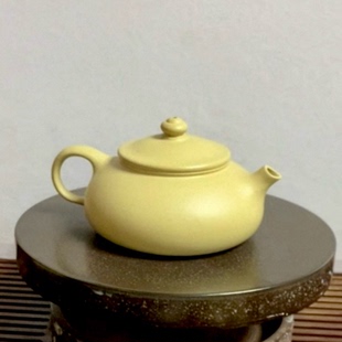 宜兴紫砂壶原矿紫砂寒江壶150cc手工制紫砂壶茶具小品壶