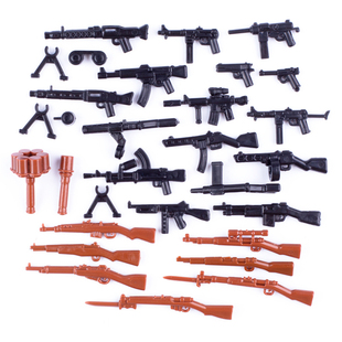 军事配件吃鸡冲锋枪98k机枪手雷拆卸武器小颗粒人仔拼插积木