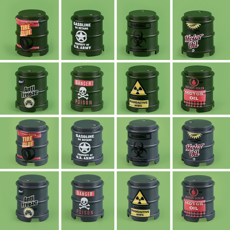 第三方军事配件积木汽油箱塑料桶瓶加油站场景人仔武器小颗粒玩具