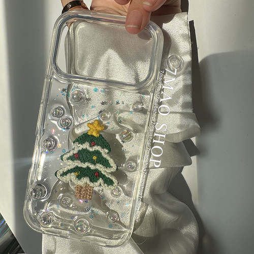 挪威雪景圣诞树可爱手机壳多机型