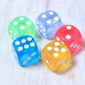 骰粒骰子甩子撒子筛子色子数字塞子彩色麻将色子水晶骰子水晶色子