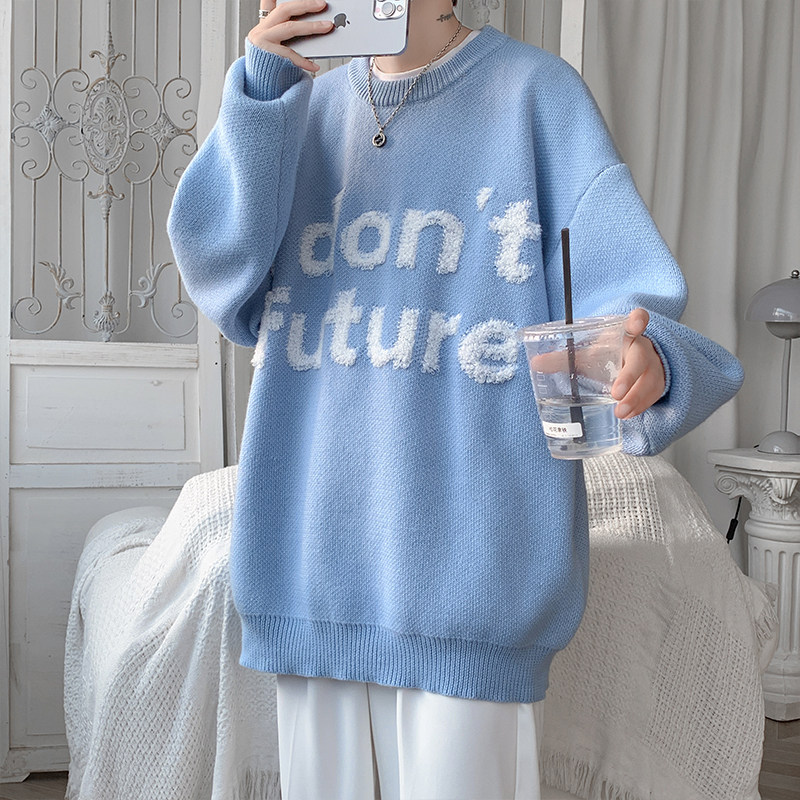 D232-F131-P70控88秋冬多色毛衣字母情侣圆领套头针织衫男女2,男装针织衫/毛衣,电商D232