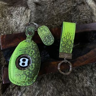 手工定制宾利钥匙套飞驰添越欧陆鳄鱼皮GT慕尚高档真皮扣包壳汽车