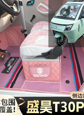 盛昊T30Pro代步电动三轮老年电轿篷车老头乐全包围耐磨电车脚垫
