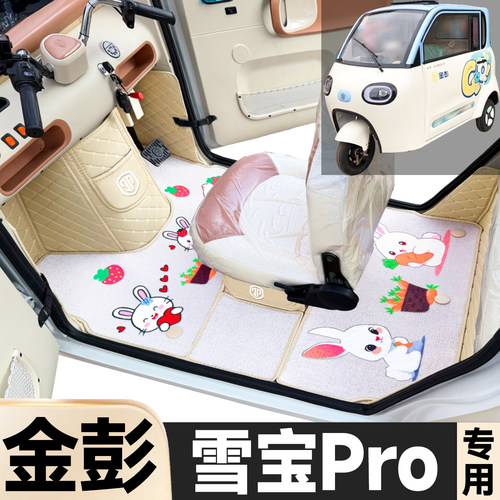 金彭雪宝Pro专用卡通图案低速电动三轮老年代步全包围电动车脚垫