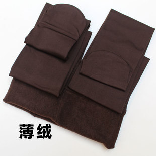 加绒简约平板咖啡色连裤 显瘦打底袜美拉德风 袜女薄绒保暖秋冬新款