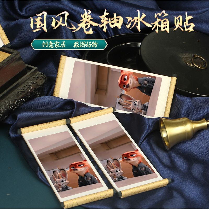 疯狂动物城冰箱贴朱迪杰克狐尼克兔狐狸纪念品可爱卡通冰箱贴