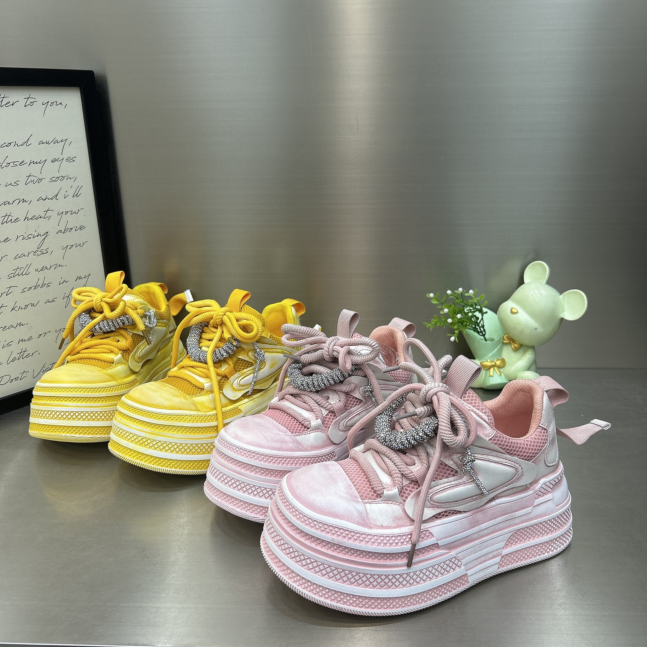 抖音爆款小胖丁做旧擦色系带脏脏鞋休闲板鞋面包鞋6厘米厚底女鞋,女鞋,松糕（摇摇）鞋,淘宝优惠券,粉丝福利购,淘宝优惠卷