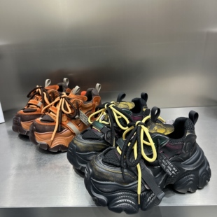 2026春季 7cm厚底增高女鞋 韩版 外贸百搭时尚 彩色老爹鞋 休闲鞋 潮款