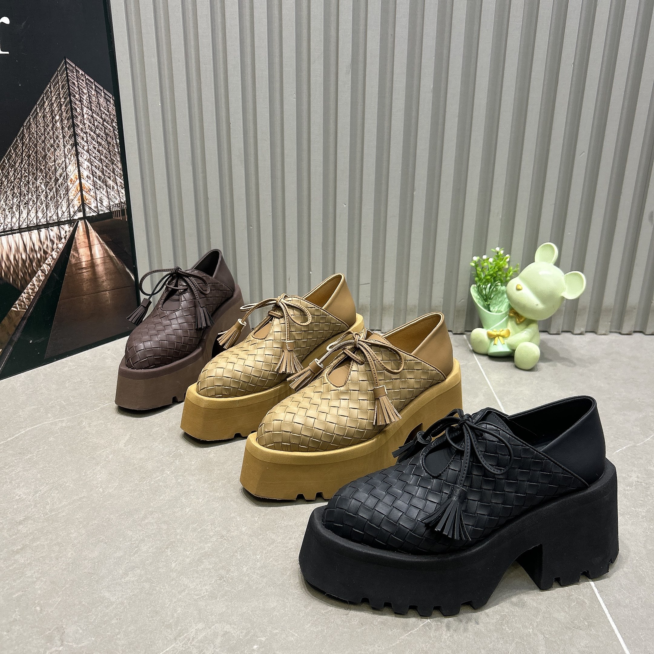 超轻底压花纹2026新款时尚厚底女小个增高单鞋百搭休闲鞋系带流苏,女鞋,松糕（摇摇）鞋,淘宝优惠券,粉丝福利购,淘宝优惠卷