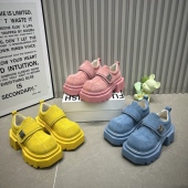 2026早春新款 厚底乐福鞋 女鞋 欧货爆款 彩色糖果色魔术贴低帮单鞋