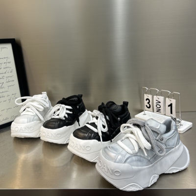 大头丑萌2026新款时尚厚底增高老爹鞋女百搭休闲运动鞋系带小白鞋