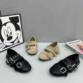 新款 女鞋 时尚 软底平底双扣带浅口单鞋 芭蕾风复古玛丽珍鞋 2026春季