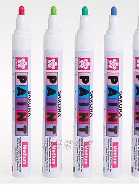 樱花黑色油漆笔Sakura PMK#49耐酒精粗2mm补漆笔速干防水耐擦试