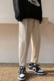 港风休闲裤男卫裤男宽松九分裤运动裤男长裤7566P45控68，男装休闲裤，星座227-7