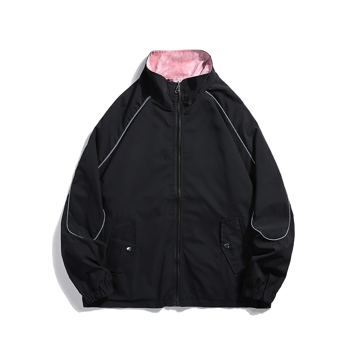 两面穿 港风秋季潮牌休闲宽松夹克男潮棒球服外套男JK7426P75图片