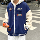 港风潮牌休闲宽松条纹印花潮棒球服男夹克男外套男JK7583P78，男装夹克，星座227-7