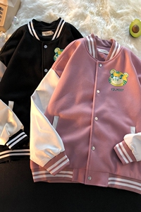 港风潮牌休闲宽松夹克男潮虎年老虎印花棒球服外套男JK7738P75图片