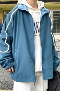 两面穿港风秋季潮牌休闲宽松夹克男潮棒球服外套男JK7426P75图片