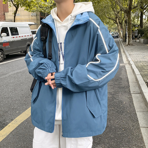 两面穿港风秋季潮牌休闲宽松夹克男潮棒球服外套男JK7426P75图片