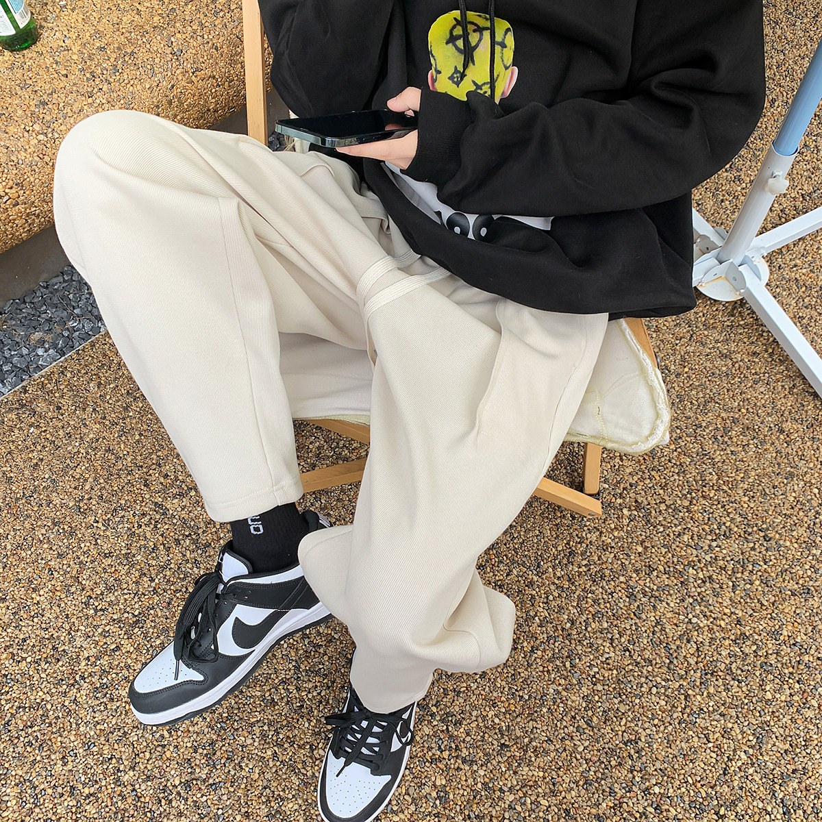 港风休闲裤男卫裤男宽松九分裤运动裤男长裤7566P45控68,男装休闲裤,星座227-7