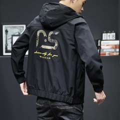 L男日系大碼連帽夾克工裝外套