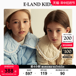 绗缝羽绒服 新品 短款 女童娃娃领洋气韩版 eland Kids衣恋童装