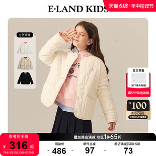 eland 新品 男女童简约圆领两面穿加厚外套 kids衣恋童装