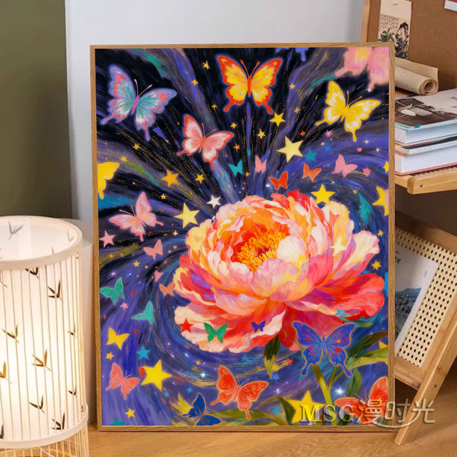 蝴蝶恋牡丹新款钻石画满钻客厅卧室唯美手工粘钻十字绣点贴装饰画