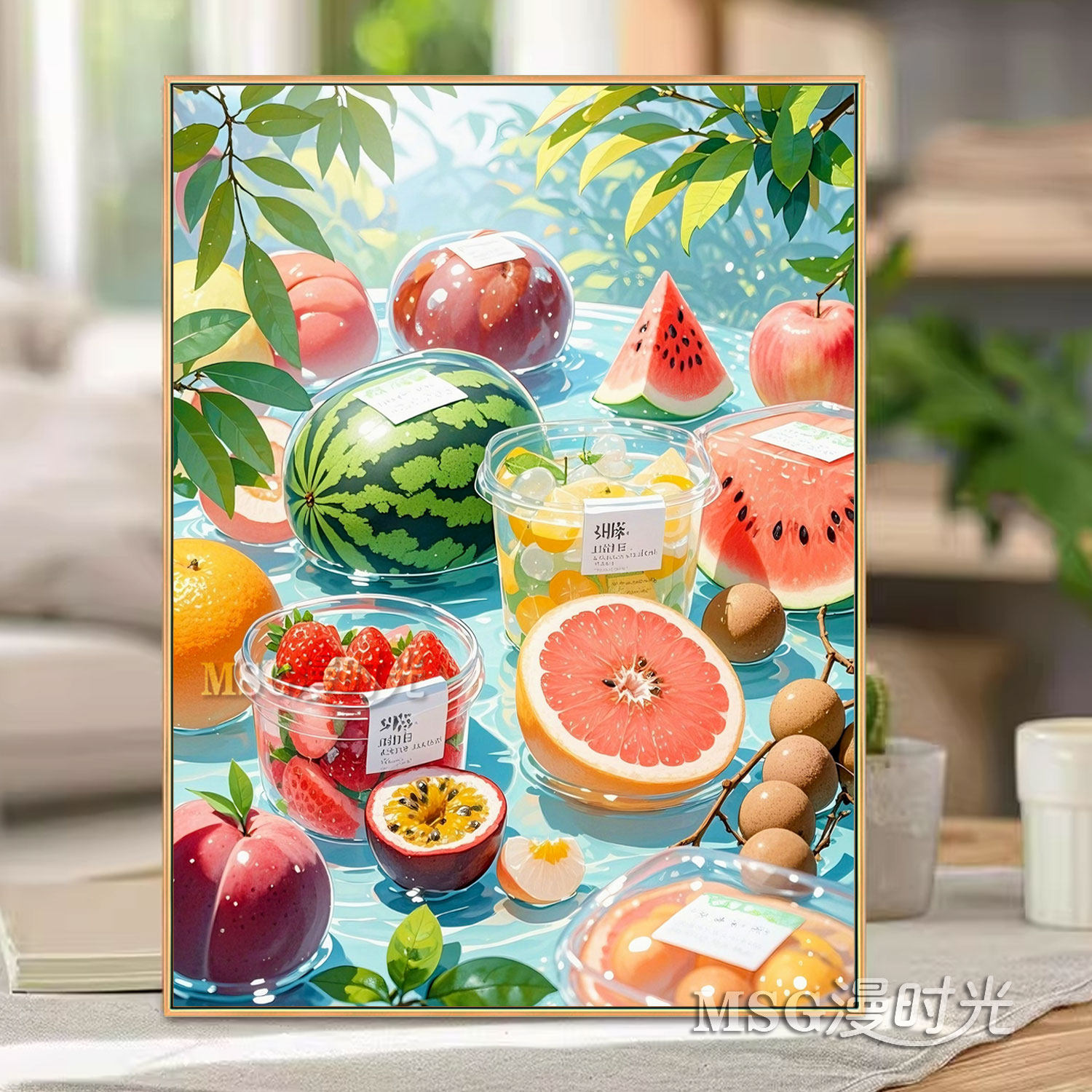 夏日水果盛宴2026新款5D钻石画满钻客厅餐厅十字绣手工贴钻装饰画