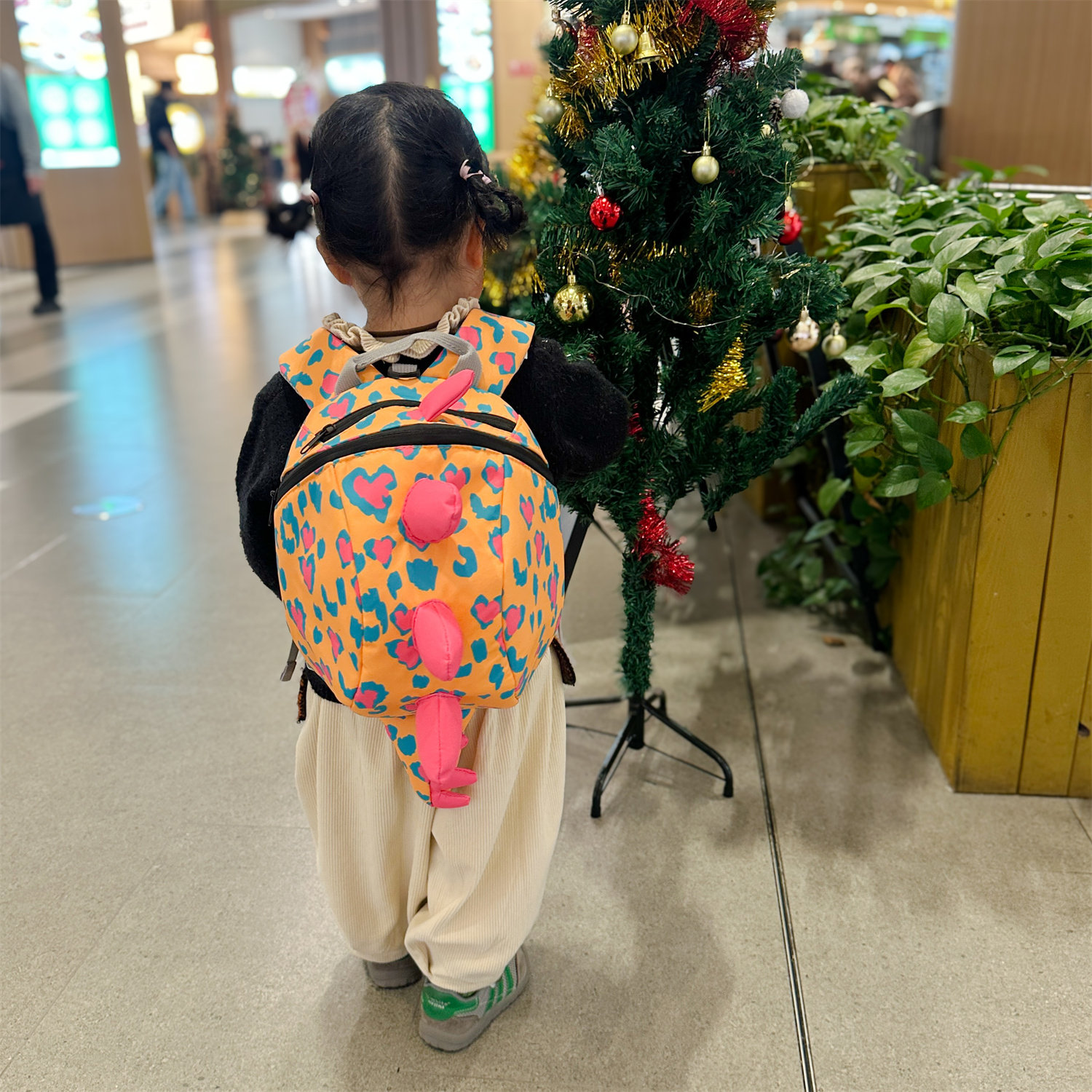 幼儿园小书包儿童豹纹恐龙轻便女童防走失外出背包遛娃宝宝双肩包