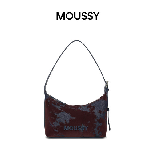 Moussy女牛仔帆布腋下包单肩通勤女包高级感包包饭盒包