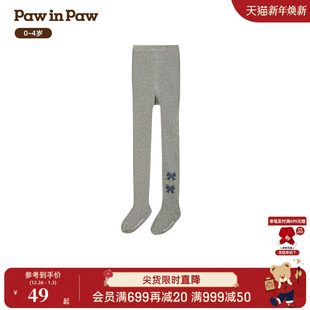 PawinPaw卡通小熊童装 秋冬女童女宝宝袜子长筒袜舒适透气