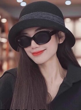 2025春秋赫本风卷边渔夫帽子女英伦气质礼帽轻奢风显脸小短檐盆帽