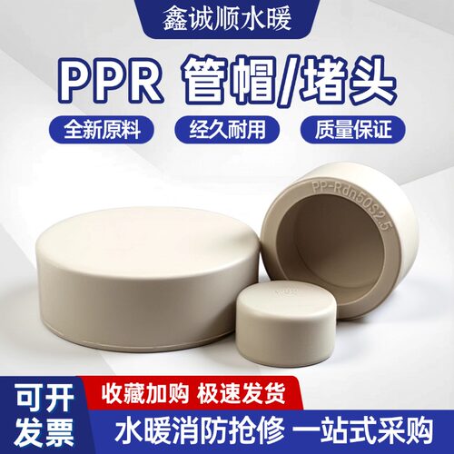 灰色PPR热熔堵头管帽蒙头4分6分