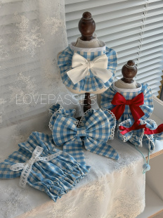 新品大耳朵狗狗美卡宠物耳套耳花口水巾外出吃饭防脏可爱纯棉卡通