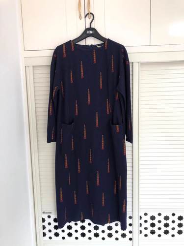 清仓菲姿啦娜菲高端轻奢品牌专柜正品高端面料绵羊毛女士连衣裙