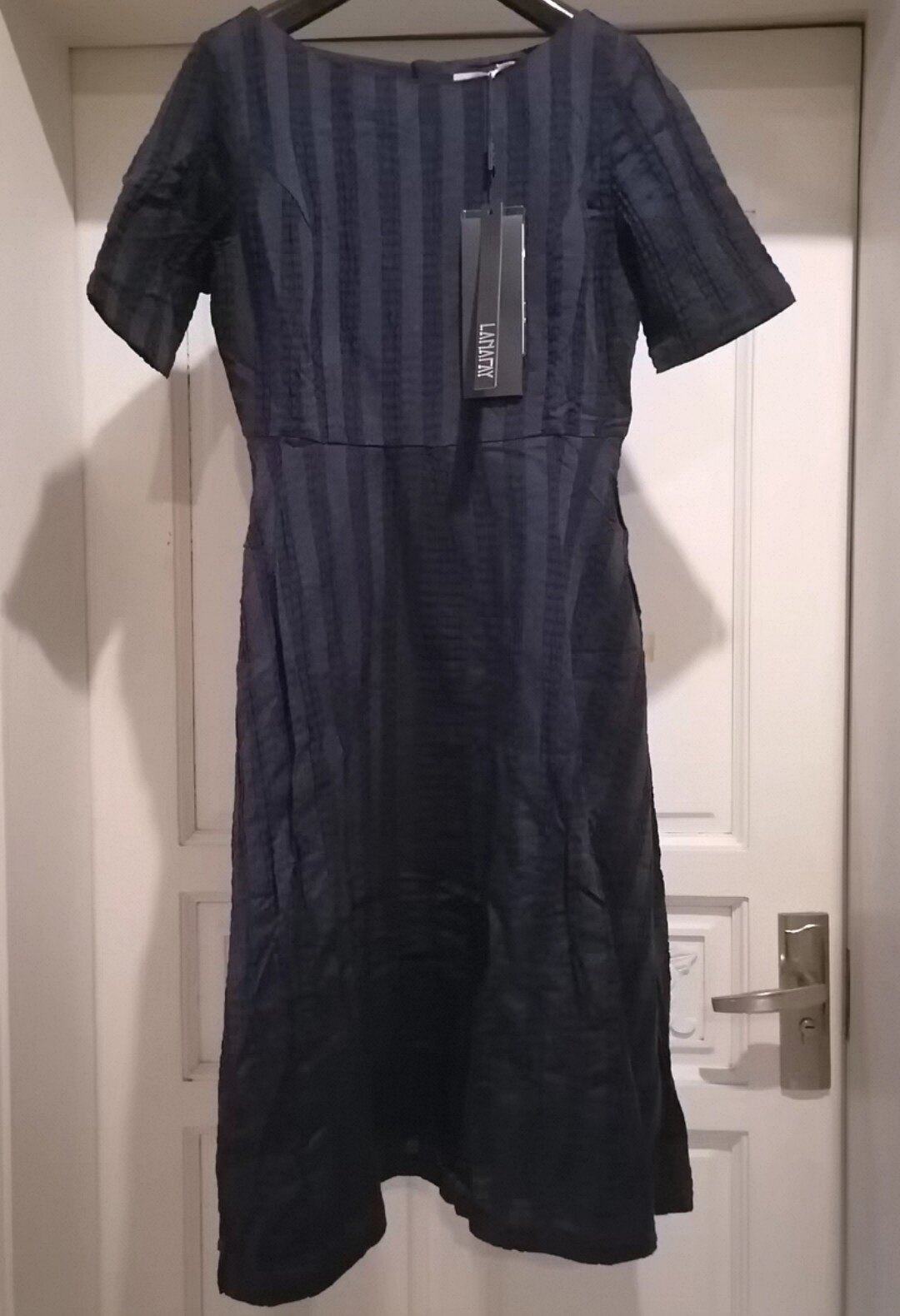 菲姿啦娜菲高端轻奢品牌专柜正品高端面料桑蚕丝亚麻女士连衣裙