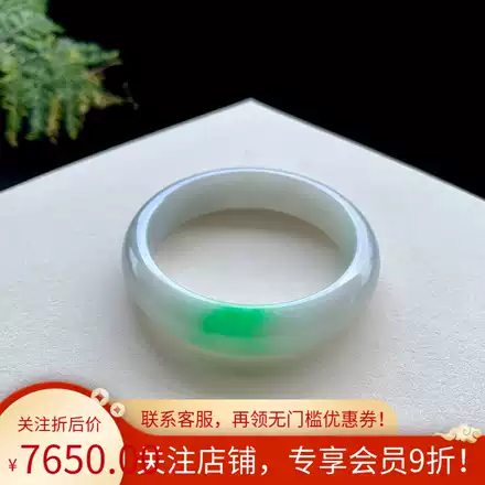 DY03玉渡缘2021新品53正圈天然翡翠冰糯种阳绿玉手镯女款鉴定0401