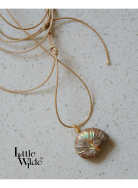 天然化石项链小众趣味礼物