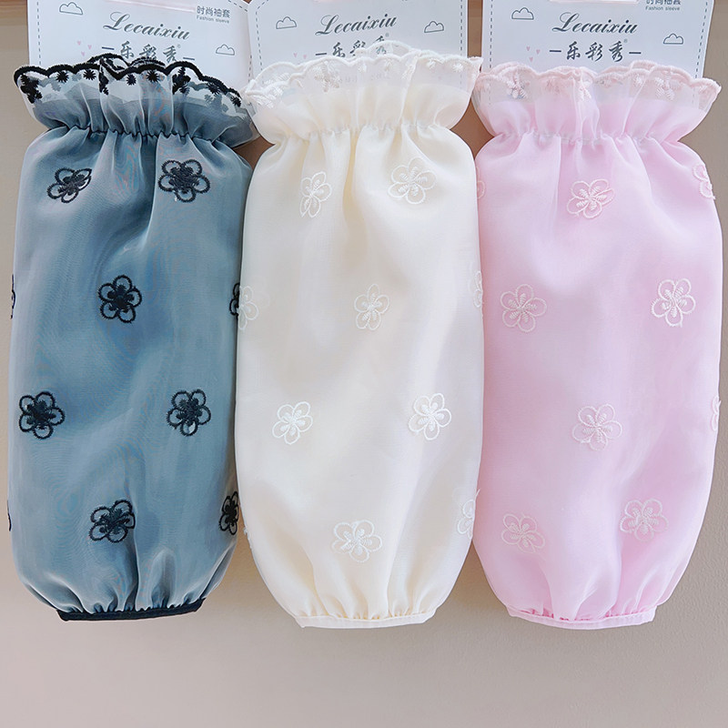 长款蕾丝袖套羽绒服护袖秋冬季百搭洋气绣花网纱袖头防尘套袖女款,家庭/个人清洁工具,袖套,淘宝优惠券,粉丝福利购,淘宝优惠卷