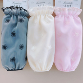 蕾丝袖 头防尘套袖 套羽绒服护袖 长款 秋冬季 百搭洋气绣花网纱袖 女款