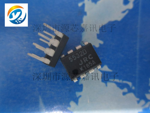 全新进口原装 NJM5532D JRC5532D DIP8直插 低噪声双路运算放大器