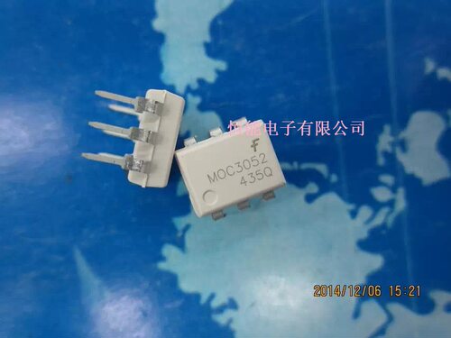 直插 MOC3052 光电耦合器 双向晶闸管驱动器 DIP-6 进口原装