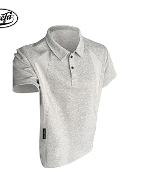 PAEFA翻领正肩结构短宽版型美式百搭高级感短袖Polo衫男女同款
