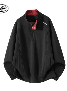 PAEFA美式复古品牌字母logo痞帅高级感套头长袖套头卫衣男女同款