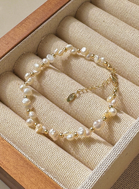 Friday Jewelry天然淡水珍珠手链女小众设计高级感手饰手镯手环